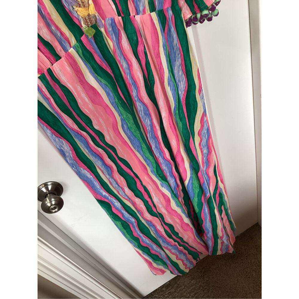 NWT ANANY colorful long maxi dress or beach cover up women's size Lage - Picture 3 of 9
